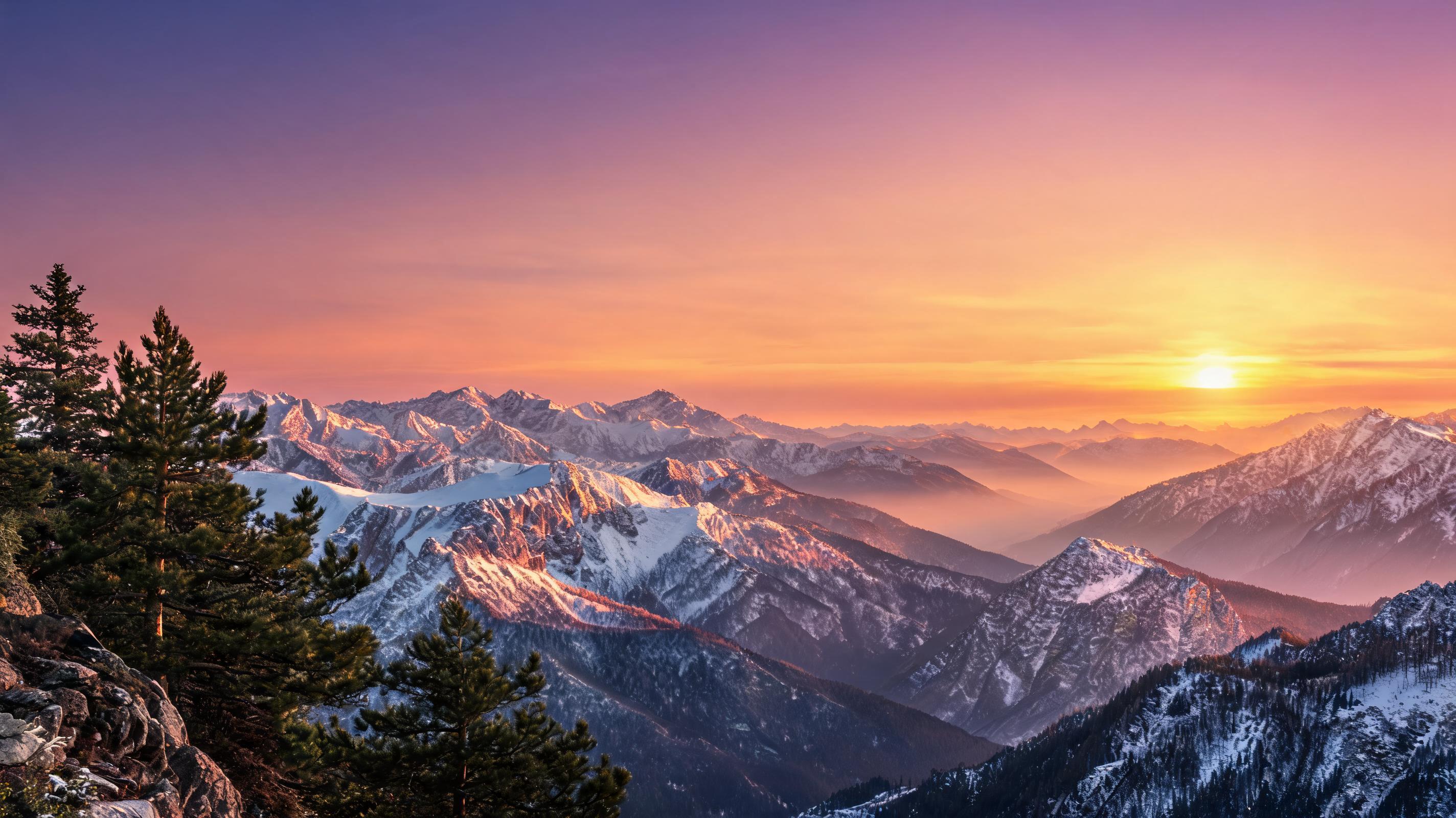 Mountain Landscape Horizontal Pan