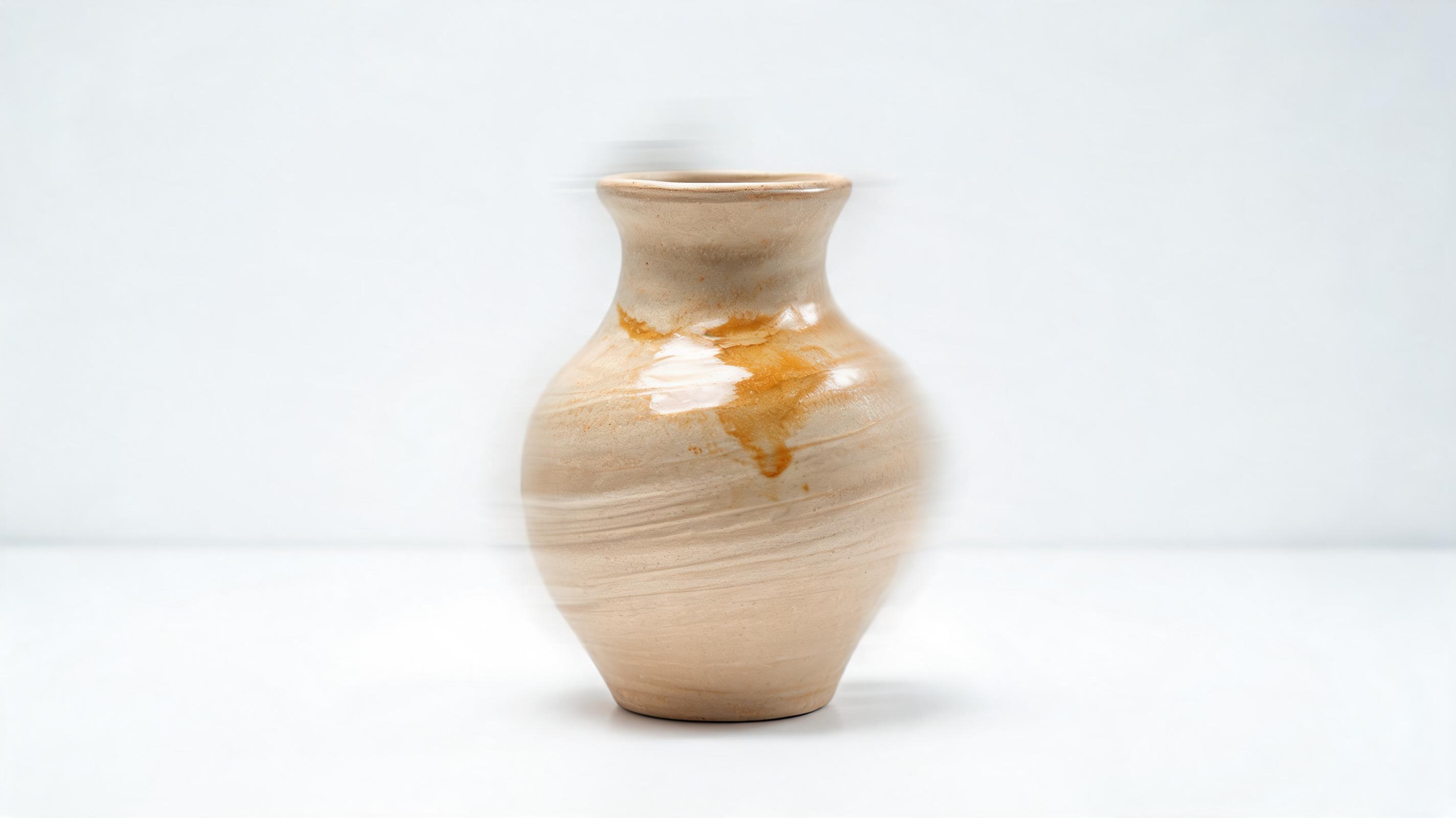手工陶瓷花瓶循环旋转展示